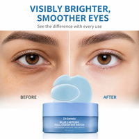 Patchs Hydrogel pour les Yeux à la Caféine Bleue, Couvrance Totale, Peptides, Adénosine, Niacinamide – OEM/ODM Soins de la Peau
