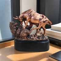 Statue de taureau en polyrésine écologique, taureau de Wall Street, cadeau d'affaires pour hommes, décoration de la maison