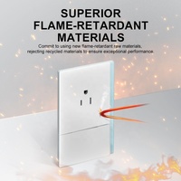 Enchufe de pared combinado con interruptor Estándar sudamericano 1 Gang 1Way/2 Way PC Rocker Light Switch and Socket Set