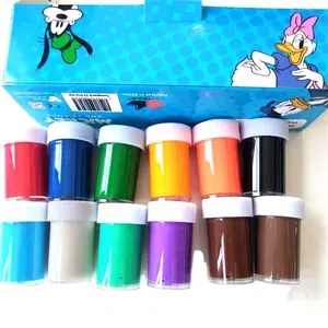 Schnelles Einkaufen Ungiftiges wasch bares Finger gemälde Arts Paint Pot Acrylfarben-Set