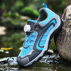 Chaussures de randonnée pour femmes en gros, légères, respirantes, en cuir et maille, baskets de trekking, chaussures de marche d'extérieur, usine OEM/ODM - Product Image 4