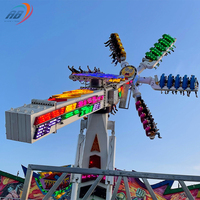Parc à thème passionnant de champ de foire attrayant tours de balayage supérieurs extérieurs manèges de moulin à vent magique à grande vitesse