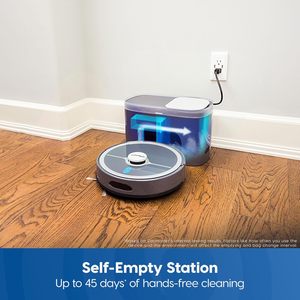 Robot aspirateur et serpillière 3-en-1 avec navigation LiDAR, aspiration 3000Pa et station de vidage automatique pour la maison, les animaux domestiques, les tapis, les sols durs, V10i Robot Vacu - Product Image 2