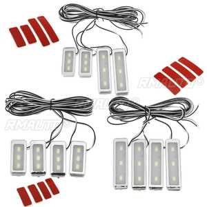 Lot de 4 éclairages LED intérieurs décoratifs universels pour voiture, lampes d'ambiance pour accoudoir et poignées de porte, accessoires d'éclairage intérieur - Product Image 5