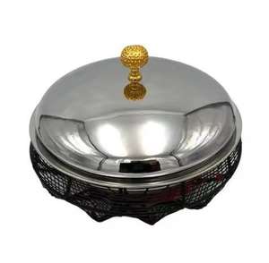 Nuevo listado Cazuelas para servir en acero inoxidable con tapa Cazuela redonda elegante de acero inoxidable - Product Image 3