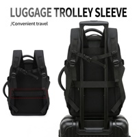 Mochila Expandible Impermeable para Portátil Unisex con Protección RFID, Oxford, Gran Capacidad, Separación Húmedo-Seco, Cierre de Compresión
