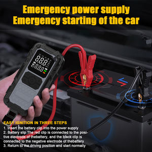 Пусковое стартер с накачивающим насосом для шин, беспроводные автомобильные воздушные компрессоры, аварийный свет, умный автомобильный воздушный насос, 8000 мАч, 150psi - Product Image 2