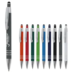 Rubberized metal <b>stylus</b> <b>pen</b> personalized merchandising - Product Image 1
