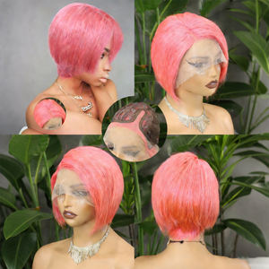 FH Cheap Price 13x1 Lace Frontal Human Hair Short <b>Wigs</b> Colored <b>Pixie</b> Cut Brazilian Human Hair <b>Wigs</b> - Product Image 5