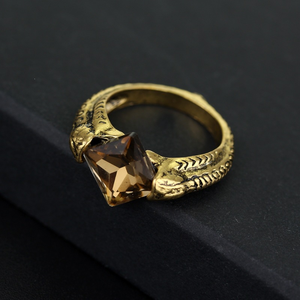 Bague Horcrux de Lord Voldemort en cristal taille ovale vintage, Pierre de la Résurrection, Gantelet de Marvolo, Cadeau d'anniversaire sur le thème de la Mort - Product Image 3