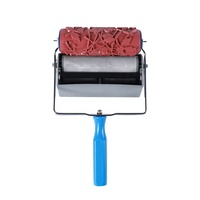 Outils de peinture décoratifs pour artistes Rouleau à motifs de 6 pouces Brosse à rouleaux Accessoires pour réservoir Rouleaux à peinture à motifs bicolores