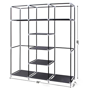 Armario de Almacenamiento Plegable Portátil, Armario de Tela No Tejida, Impermeable, Reforzado, a Prueba de Polvo, Mueble Portátil de Tela - Product Image 3