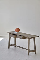 Table Console en bois de récupération rustique moderne du milieu du siècle meubles de maison classiques salon salle à manger cuisine utiliser métal français