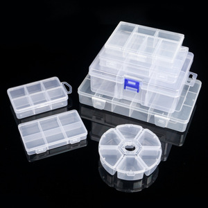 Transparent PP Plastic Storage <b>Box</b> 6 Grid Compartment Rectangular For Jewelry Fishing Gear Electronic Parts Desktop Organizer - Product Image 2