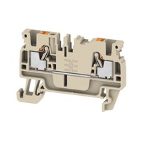 Bloc de bornes de terre PE 2,5 mm² Phoenix Contact ST 2.5-PE/L/N authentique, à montage sur rail DIN, à connexion rapide, en stock