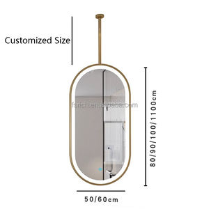 <span class=keywords><strong>Miroir</strong></span> de toilette suspendu, <span class=keywords><strong>miroir</strong></span> de salle de bain ovale suspendu <span class=keywords><strong>au</strong></span> mur, <span class=keywords><strong>miroir</strong></span> double face illuminé <span class=keywords><strong>au</strong></span> <span class=keywords><strong>plafond</strong></span> de l'hôtel et de la famille d'accueil - Product Image 5