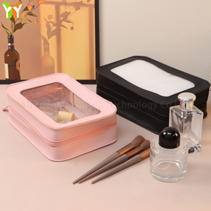 Grande trousse de toilette portable en PVC transparente et imperméable avec fermeture éclair <span class=keywords><strong>pour</strong></span> pinceaux de <span class=keywords><strong>maquillage</strong></span> <span class=keywords><strong>pour</strong></span> femmes - Product Image 5