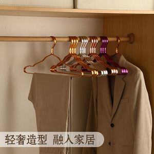 Bán Buôn Chất Lượng Tốt Vàng Bạc Rose Gold Ánh Sáng Trọng Lượng Hợp Kim Nhôm Dây Kim Loại Tủ Quần Áo Áo Phù Hợp Với Áo Sơ Mi Móc Áo Móc - Product Image 5