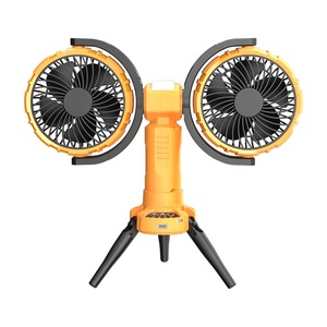 F7300 Portable 8000MAh Rechargeable Dual <b>Heads</b> Cordless Fishing Tent Hanging <b>Fan</b> Camping <b>Fan</b> Outdoor Oscillating Ceiling <b>Fan</b> - Product Image 1