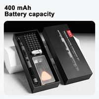 Ensemble de tournevis électrique sans fil 50-en-1 avec moteur sans balais, lumière LED, rechargeable par USB, 3,7 V, couple de 0,4 N.m, 240 tr/min, pour smartphones/tablettes