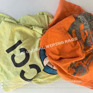 Paños de limpieza industriales de colores variados, trapos de camiseta de algodón para taller, paños de limpieza. - Product Image 4