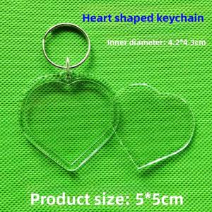 X48 Diy Acrylic Blank <b>Keychain</b> Custom Clover Bear Bag Shape Transparent Key Chains Charm Pendant Blanks Acrylic Photo Frame Keyc - Product Image 1