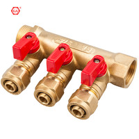 Collecteur d'eau en laiton QIAI Factory Pex Al Pex Pipe 16mm 3/4 taille 2 voies-5 voies