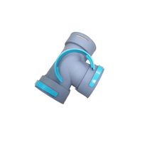 Raccord en T égal en PEHD pour conduite d'air frais, diamètre 200x200x200, connecteur 3 voies pour système de ventilation