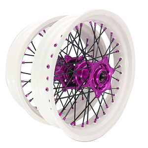 Ruedas de Motocicleta de Aleación Anodizada de 17 Pulgadas y 36 Radios, Ruedas <span class=keywords><strong>Supermoto</strong></span> para KTM EXC SXF SX 250 300 <span class=keywords><strong>450</strong></span> - Product Image 5
