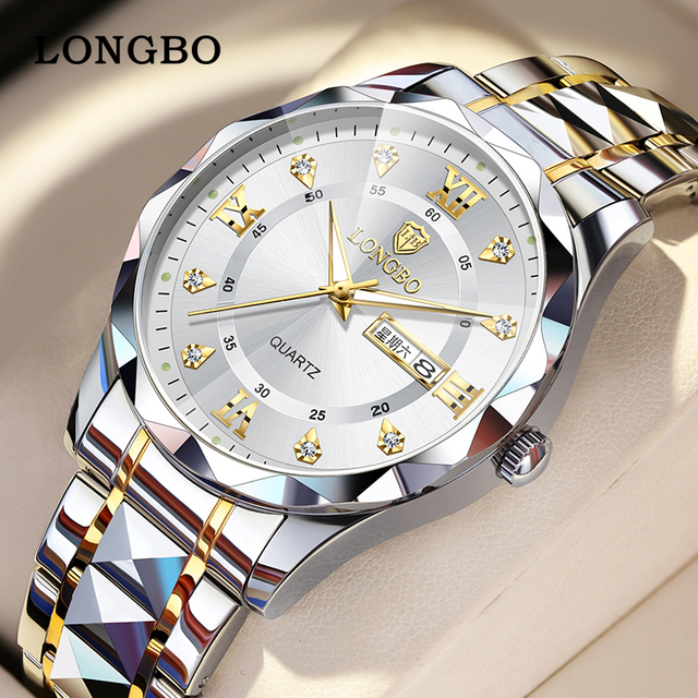 LONGBO 83715 Original Waterproof Date Luminous Hands Designers Quartz Classic Business Movement Wristwatch for Men Watches