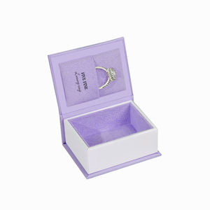 กล่องเครื่องประดับกำมะหยี่สีชมพูทันสมัยคุณภาพสูงกล่องของขวัญต่างหูสร้อยคอแหวนสำหรับใส่หนังสือ - Product Image 2