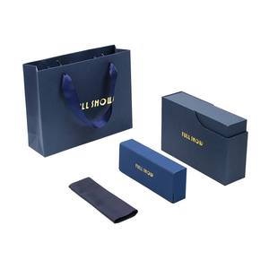 Fornecimento de Fabricante OEM/ODM de Caixas de Embalagem de Papel Azul Escuro e Estojos de Luxo em Couro PU para Óculos de Sol e Sacos para Óculos - Product Image 1