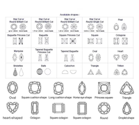 925 Sterling Silver Emerald Cut Moissanite Alliance 14K Plaqué Or Lunette Réglage Éternité Bague Marque Bijoux De Luxe