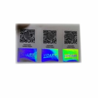 Personnalisé auto-adhésif étiquette hologramme autocollant avec Code Qr code à barres