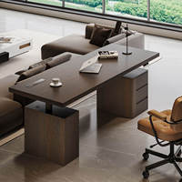 Bureau en bois massif ergonomique à hauteur réglable, résistant à l'eau et aux rayures, table d'étude pour la maison et le bureau