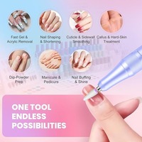 Lime à ongles professionnelle, lime électrique rechargeable haute performance 50000 tr/min pour l'élimination rapide de l'acrylique/du gel et le façonnage
