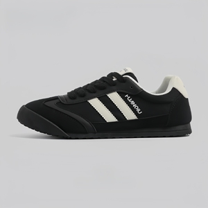 Zapatos de entrenamiento alemanes negros para mujer, nuevos de verano, con cordones, planos, informales, para estudiantes, estilo urbano, versátiles - Product Image 5