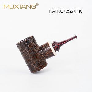 Muxiang Briarwood Smoking Pipes Handmade Freestyle Tobacco Pipe With Vulcanized Rubber Mouthpiece - Product Image 4