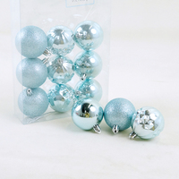 Décorations de Noël pour la maison/les fêtes, boules en plastique suspendues, 60 mm, haute qualité, couleurs vives, ensembles de cadeaux festifs, commandes en gros pour les fêtes