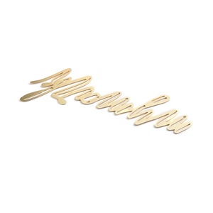 Brand Name Promotion Use Letter Linking Type Fashion Design Metal Custom Book Mark <b>Bookmarks</b> - Product Image 5