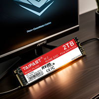 TAIFAST Gaming SSD, 1TB sampai 4TB PCIe Gen4 x4 NVMe M.22280 3D ndan Drive Internal dengan 7400 MB/s kemasan jumlah besar bersertifikat ROSH
