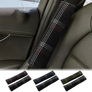 JDM Plaid Cintura di sicurezza per <span class=keywords><strong>auto</strong></span> 2 pezzi Cuscino di protezione per le spalle Super morbido per cintura di sicurezza comodo per <span class=keywords><strong>auto</strong></span> - Product Image 1