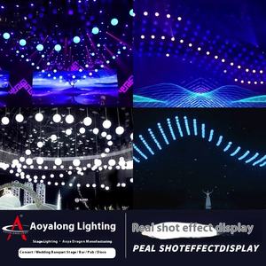 AYALONG DMX512 - Bola de Luz LED con Control DMX512, Luces Móviles de Aluminio para Escenario, <span class=keywords><strong>Discoteca</strong></span>, Ra80, Regulable, Siete Colores, Efecto de Suspensión - Product Image 2