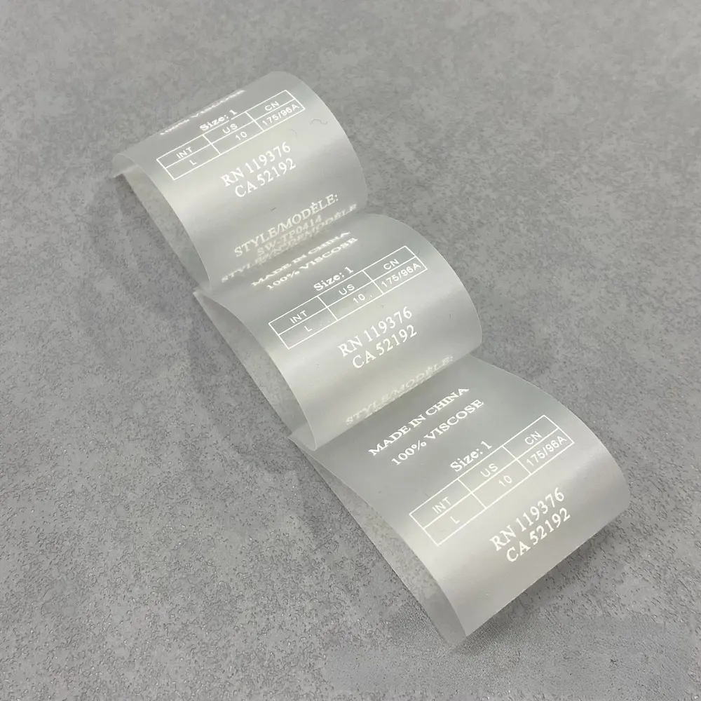 Rollo de etiquetas con logotipo transparente para impresión de diseño personalizado, cinta de TPU para etiqueta impresa, etiqueta de TPU