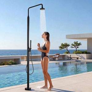 <span class=keywords><strong>Colonne</strong></span> de douche multifonctionnelle pour extérieur, villa, cour, avec jets chauds, froids et pluie, en acier inoxydable, avec cartouche en céramique, modèle HW2601B - Product Image 4