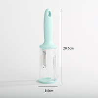 Trendy anti-spat fruit- en vis-schilmes, multifunctionele keukenhulp van plastic met opvangbak voor schilresten.