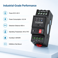 Controlador de Detección de Fugas de Agua Speed RS485 Modbus, Alarma de Fugas de Líquido Sin Localización, Riel DIN, Centro de Datos, Sala de Servidores