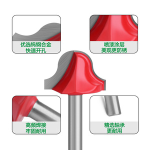 Carbide Tipped Roundover Router Bits 1/4 In Shank Woodworking <b>Cutter</b> Set For Cabinet Door <b>Edge</b> Routing - Product Image 5