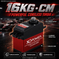 Moteur numérique sans balais haute performance pour voiture RC et robot, XQ-S4116F, 16 kg, alliage titane-aluminium, étanche, 7.2-8.4V