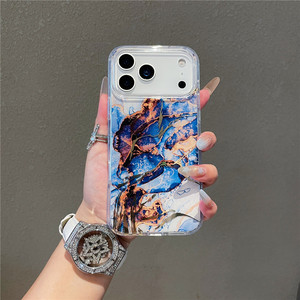 Funda de Celular de TPU y PC con Diseño de Mármol Galvanizado para iPhone 17 Pro <span class=keywords><strong>Max</strong></span>, 17 <span class=keywords><strong>Air</strong></span>, 16, 15, Funda Rígida de PC - Product Image 5